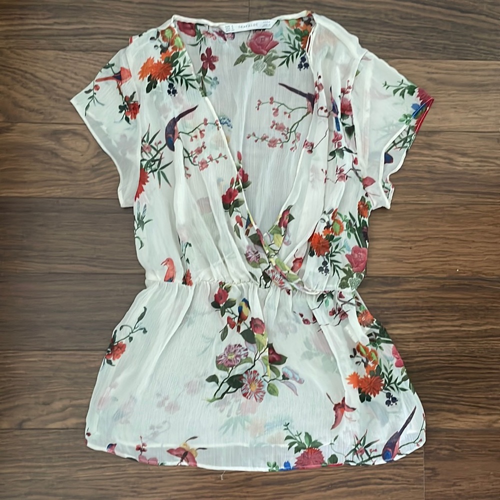 ZARA floral print summer top